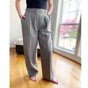 Vintage 80’s High Waist Wool Pleated Trouser Pants